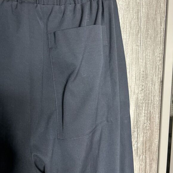 WJ Martin Pants Wide Straight Leg Elastic Waist Pockets Italy Size 44 - Picture 4 of 8